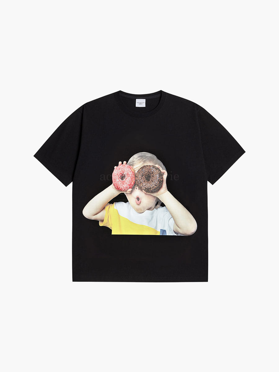 (BLACK)ADLV BABY FACE SHORT SLEEVE T-SHIRT DONUTS(PRE-ORDER) - Image 4