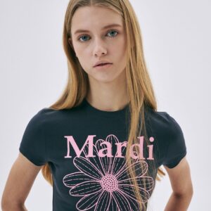 (6 COLORS)(PRE ORDER)CROPPED TSHIRT FLOWERMARDI