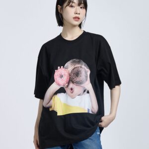 (BLACK)ADLV BABY FACE SHORT SLEEVE T-SHIRT DONUTS(PRE-ORDER)