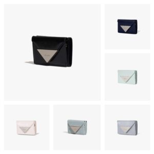 (13 COLOR)FENNEC-CRINKLE TRIANGLE TRIPLE WALLET (PRE ORDER)