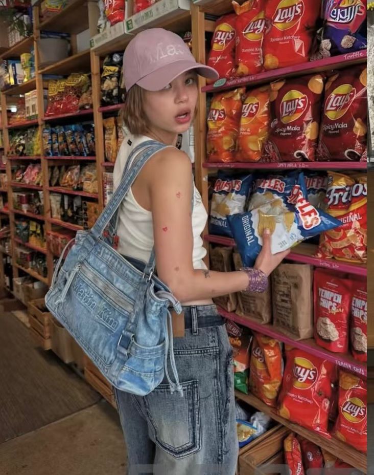 (2 COLOR)MATIN WASHED DENIM SQUARE BAG (PRE-ORDER) - Image 6