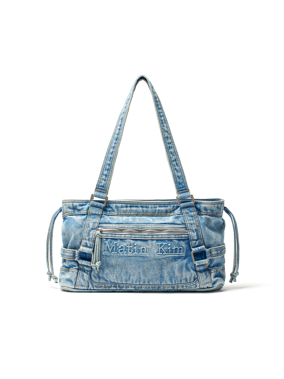 (2 COLOR)MATIN WASHED DENIM SQUARE BAG (PRE-ORDER) - Image 8